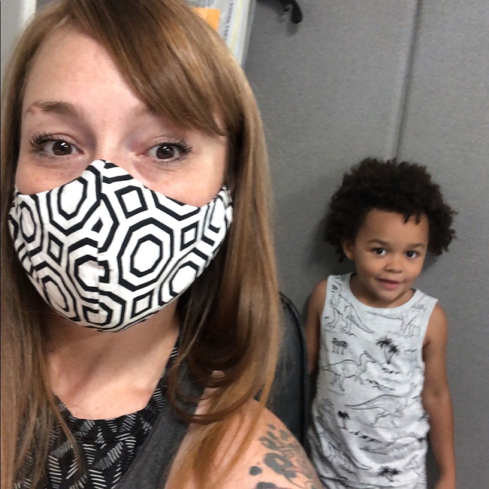 Face Mask with Filter Pocket and Nose wire